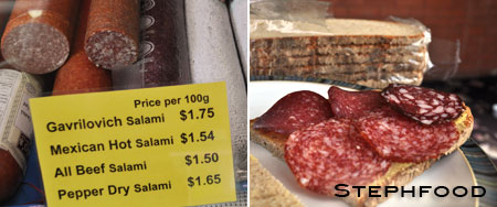 Kitchener Market Salami: before and after